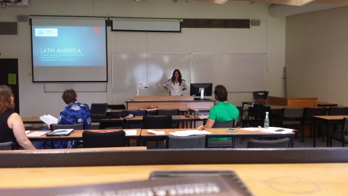 Student presentation in Professor Toki's Indigenous Rights UN course